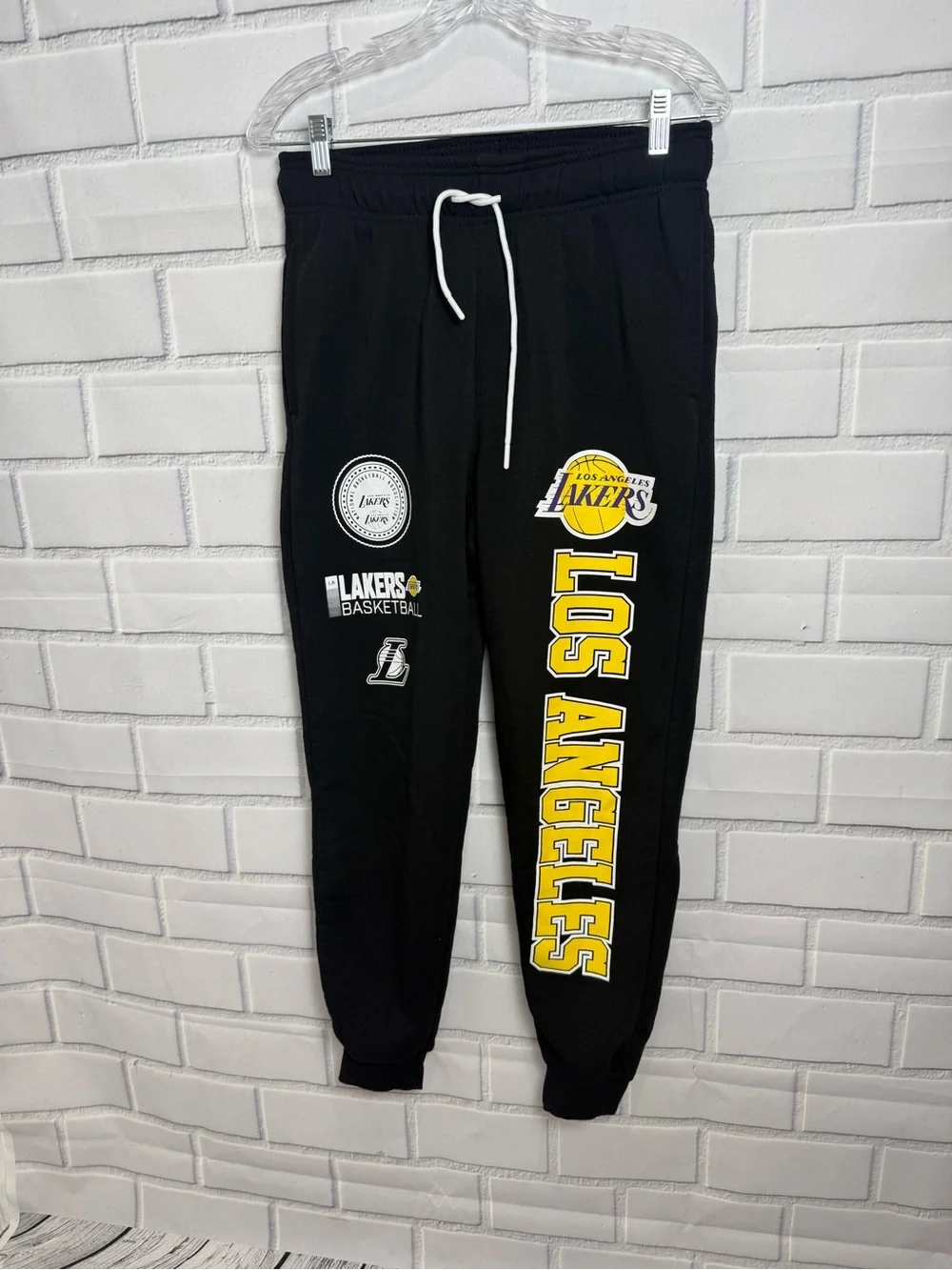 NBA Los Angeles Lakers Jogger Sweatpants Size S Black Athletic Pants